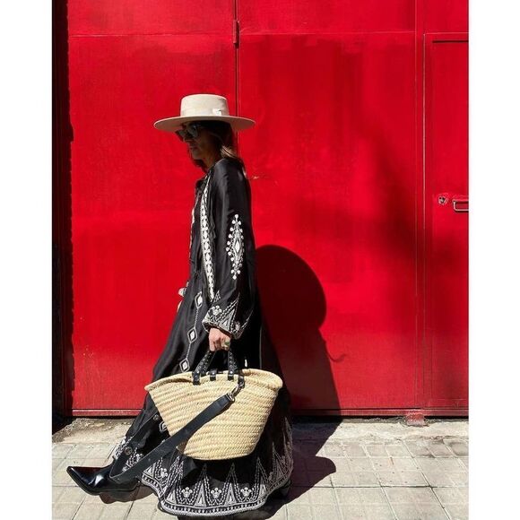 Zara Embroidered  Dress Limited Edition New Black - Picture 11 of 14